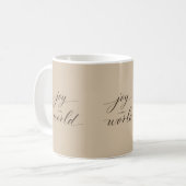Joy to the World Minimal Christmas Script Mug (Devant gauche)