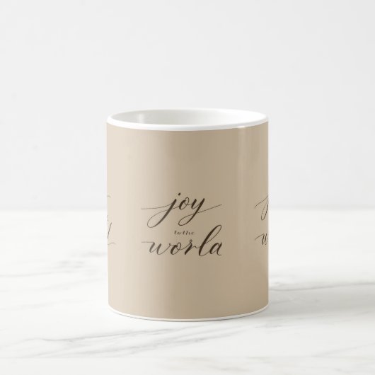 Joy to the World Minimal Christmas Script Mug (Centre)
