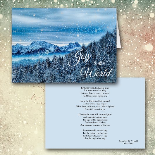 Joy to the World Mountain Forest Kerstmis