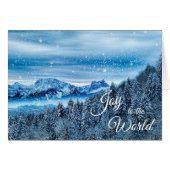 Joy to the World Mountain Forest Kerstmis (Voorkant Horizontaal)