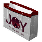 Joy to the World nativité Grand sac cadeau (Devant Angle)