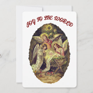 Joy to the World Nativity Religious Christmas  Feestdagenkaart
