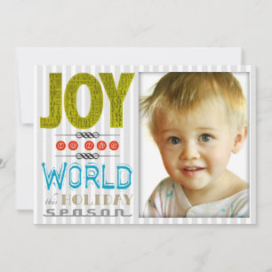 Joy To The World Personnalisé Carte photo De Vacan