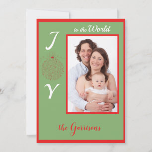 Joy to the World Photo Holiday Flat Kaart
