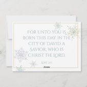 Joy to the World Snowflake Twee foto's van Kerstmi Feestdagenkaart (Achterkant)