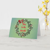 Joy to the World Wreate Kerstfeestay Kaart (Gele Bloem)