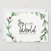 Joy To The World Wreath Photo Carte de Noël (Devant)