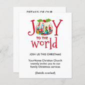 Joy to World Church - Uitnodiging voor kerstdagen (Voorkant / Achterkant)