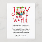 Joy to World Church - Uitnodiging voor kerstdagen (Voorkant)