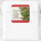 Joy to World de Heer is kerst Carol Vierkante Sticker (Tas)