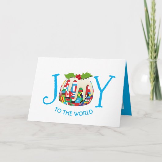 JOY TO WORLD Festive Pudding Kaart (Voorkant)