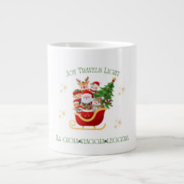 Joy Travels Light – Bilingual Holiday Sleigh Extra Grote Beker