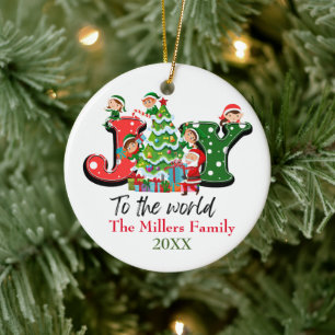 Joy Tree Christmas naam Keramisch Ornament