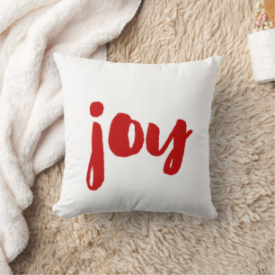 Joy trendy rood lettertype kussen