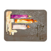 Joy! Trio van de Waterverf van kaarsen Sparkle Hol Magneet (Horizontaal)