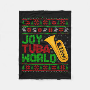 Joy Tuba Wereld Muziek Liefhebber Kerstmis Tuba Le Fleece Deken