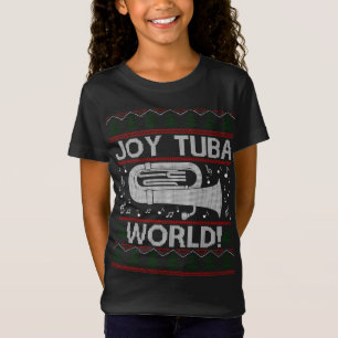 Joy Tuba World Grappige Kerst Lelijke Kersttrui T-shirt