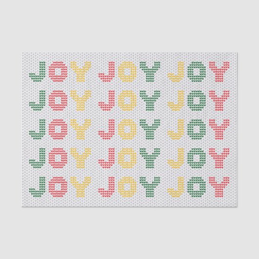 Joy Typography Kersttrui Tissuepapier (Voorkant)