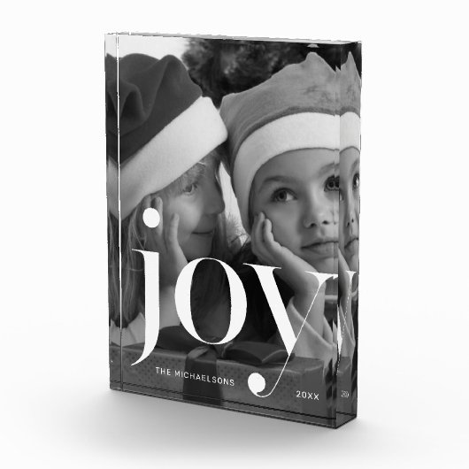 Joy Typography met naam en jaar fotoblok (Rechts)
