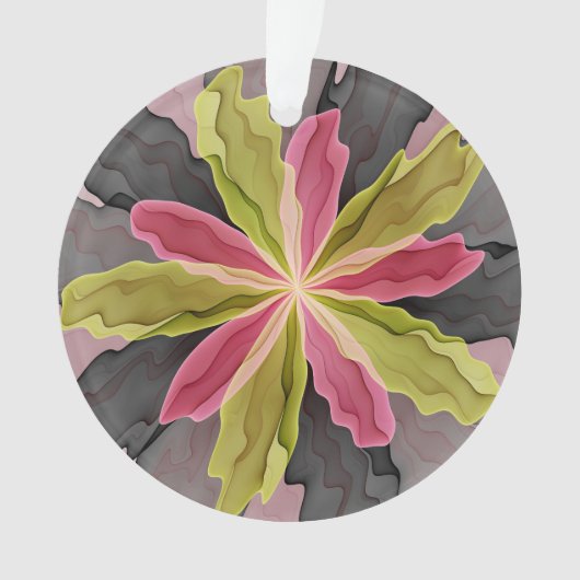 Joy, Vert rose Anthracite Imaginaire Fleur Fractal (devant)