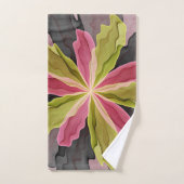 Joy, Vert rose Anthracite Imaginaire Fleur Fractal (Serviette à main)