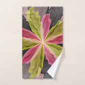 Joy, Vert rose Anthracite Imaginaire Fleur Fractal (Serviette à main)