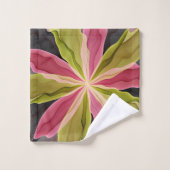Joy, Vert rose Anthracite Imaginaire Fleur Fractal (Gant de toilette)