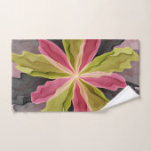 Joy, Vert rose Anthracite Imaginaire Fleur Fractal (Serviette à main)