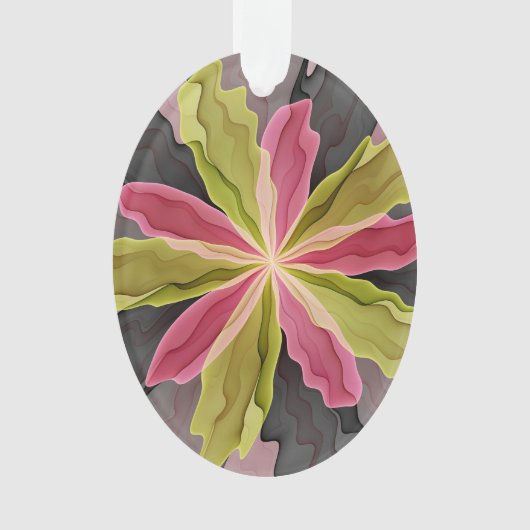 Joy, Vert rose Anthracite Imaginaire Fleur Fractal (devant)