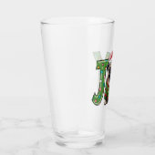 JOY Vrolijk Kerstmis Pug Santa Glas (Rechts)