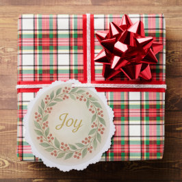 “Joy” Watercolor Christmas Ornament Kaart