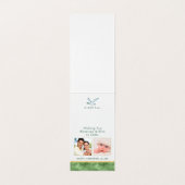 JOY Waterverf Monogram Folded Photo Gift Labels Kaart (Binnenkant ongevouwen)