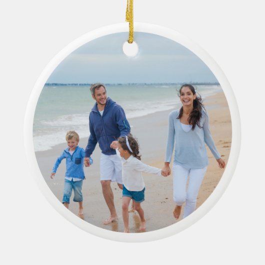 Joy Waterverf Ocean Sand Dollar Seashell Foto Keramisch Ornament (Achterkant)