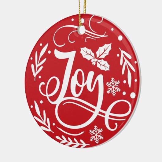JOY | Wens je een heel prettig kerstfeest Keramisch Ornament (Links)