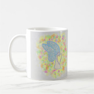 Joy White Guardian Angel Art Coffee Cups of Mokken