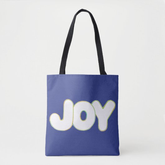 Joy - woord in kleuren, canvas canvas tassen (Voorkant)
