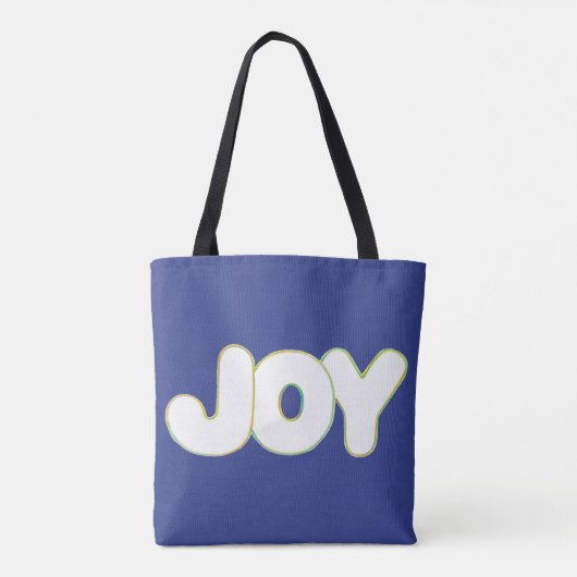 Joy - woord in kleuren, canvas canvas tassen (Achterkant)