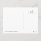 JOY Word Art in Fuchsia Roze en Blauwgroen Groen Briefkaart (Achterkant)