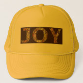 JOY Wordcloud Kerstmis Trucker Pet (Voorkant)