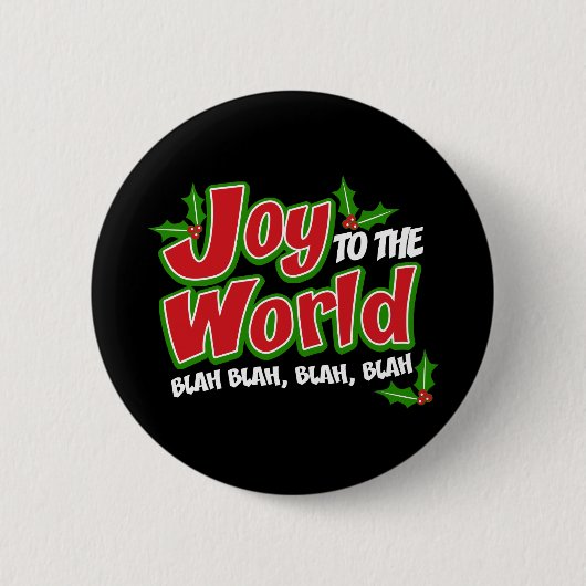 Joy World Blah Round Button (donker) (Voorkant)