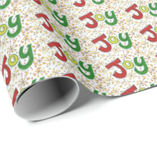 "Joy" wrapping paper Cadeaupapier