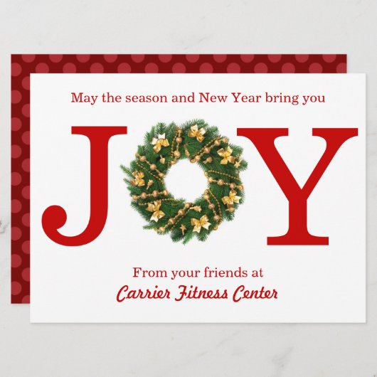 Joy Wreate Business - 6 x 8 kerstkaart (Voorkant / Achterkant)