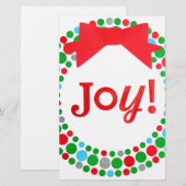 Joy Wreath Briefpapier (Voorkant / Achterkant)