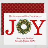 Joy Wreath Business - Carte de Noël 6x8 (Devant / Derrière)