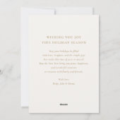 Joy Wreath Carte photo de Noël (Dos)