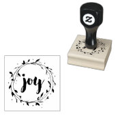 Joy Wreath kerststempel Rubberstempel (Gestempeld)