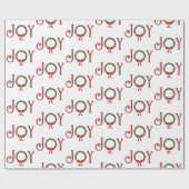 Joy Wreath on White Cadeaupapier (Vlak)