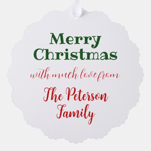 Joy Wreath Ornament Kaart (Achterkant)