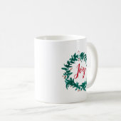 Joy Wreath Peinture Berries Coffee Mug (Devant droit)