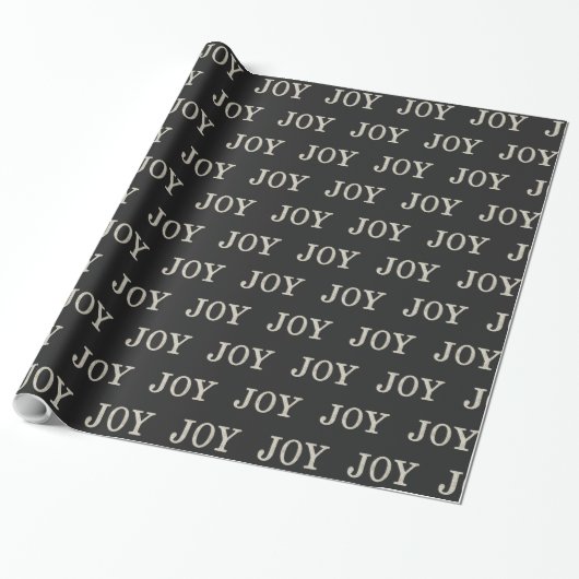 JOY (zilver) Cadeaupapier (Uitgerold)